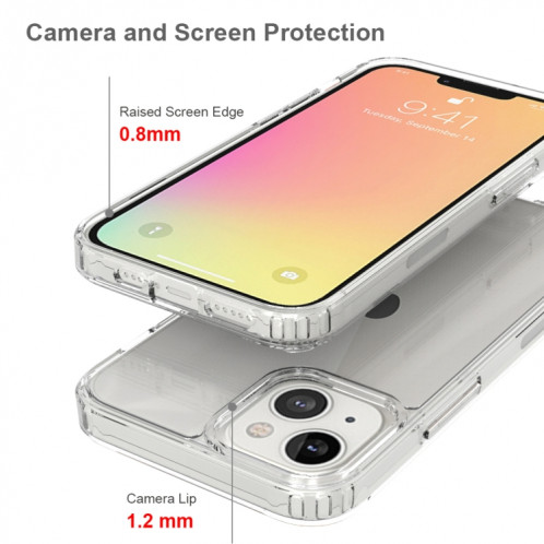 Étui de protection en acrylique TPU + acrylique anti-gratter pour iPhone 13 (vert) SH702D820-07