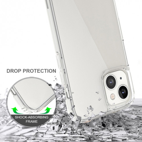 Étui de protection en acrylique TPU + acrylique anti-gratter pour iPhone 13 (transparent) SH702B564-07