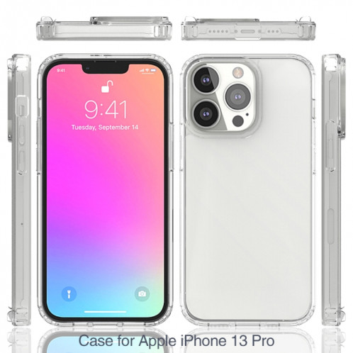 Étui de protection en acrylique TPU + ACRYLIC TPU + PROJET pour iPhone 13 Pro (Transparent) SH703B1507-07