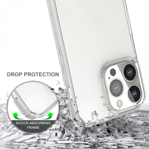 Étui de protection acrylique TPU + acrylique anti-gra-à graouse pour iPhone 13 Pro (gris) SH703C1720-07