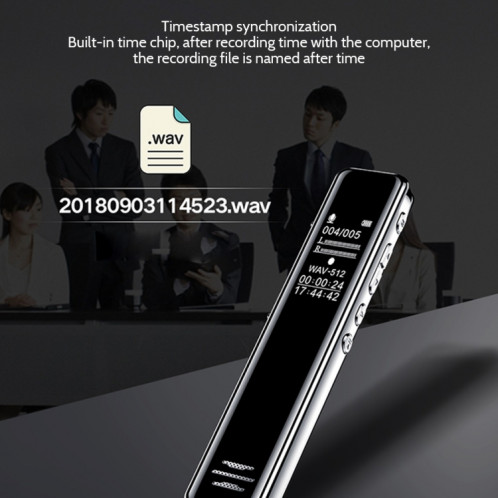Pen-stylo d'enregistrement de la conférence HD de réduction de bruit HD Q22, capacité: 4 Go (Noir) SH501A1739-011