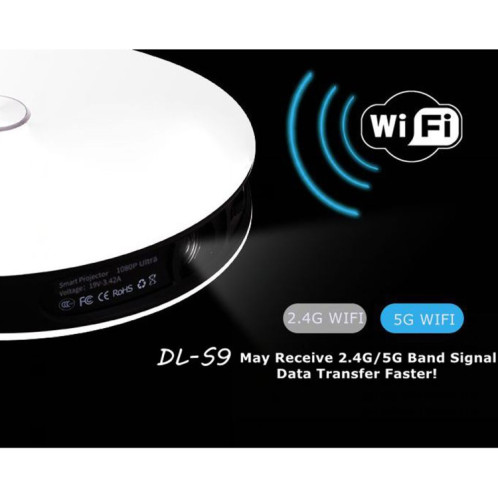 Wejoy DL-S9 1280x720P 300 Lumens Portable Home Theater Led HD Digital Projector, Android 6.0, 2G + 16 Go, US Plug SW7938534-010
