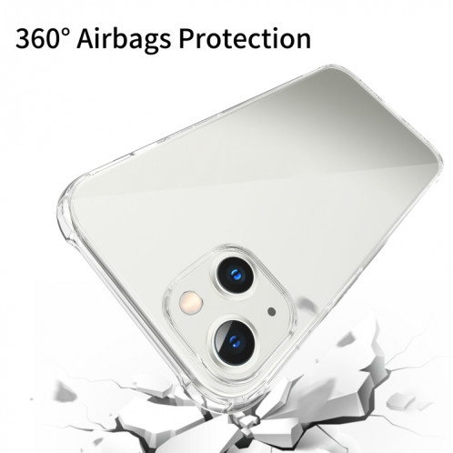 Bouclier de protection anti-chenille Lesudesign Rhino Série TPU TPU TRANSPARENT TRANSPERENT Cas de protection avec une conception de conversion sonore pour iPhone 13 (transparent) SH602A1915-07