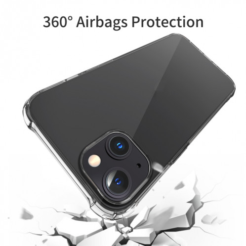 TPU TPU TPU TPU TPU TRANSPARENT TRANSPARENT CAS DE PROTECTION DE TÉLÉPHONE AVEC CONCEPTION DE CONVERSION SON POUR IPHONE 13 (Noir transparent) SH602B577-07