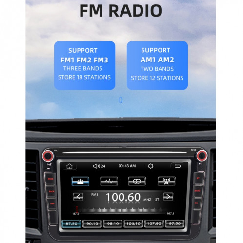 9083 pour Volkswagen Volkswagen IPS Caractère audio MP5, Support Bluetooth Calling sans main / FM / SD Carte / Aux / Sans fil Mirrorlink SH79551440-010