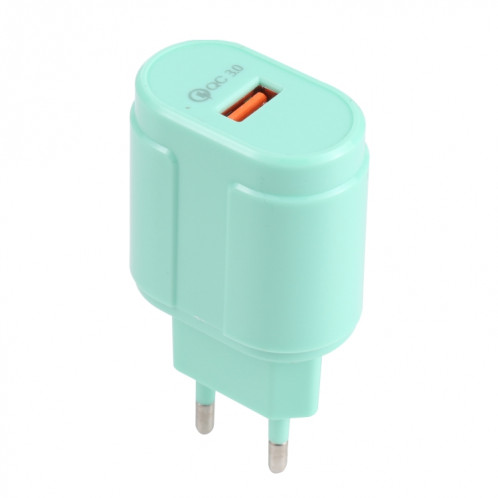 13-3 QC3.0 Macarons d'interface USB SIGHTS CHARGER DE VOYAGE, BOUCHE EU (VERT) SH701B1580-07