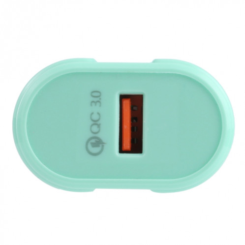 13-3 QC3.0 Macarons d'interface USB SIGHTS CHARGER DE VOYAGE, BOUCHE EU (VERT) SH701B1580-07