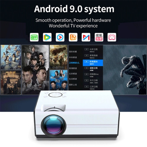 Wejoy Y5 800x480p 80 ANSI Lumens Portable Home Theater Led HD Digital Projecteur, Android 9.0, 1G + 8G, Fiche américaine SW79751115-09