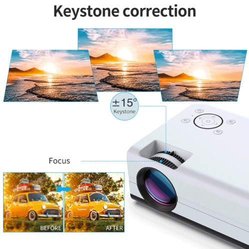 Wejoy Y5 800x480p 80 ANSI Lumens Portable Home Theater Led HD Digital Projecteur, Android 9.0, 1G + 8G, Fiche américaine SW79751115-09