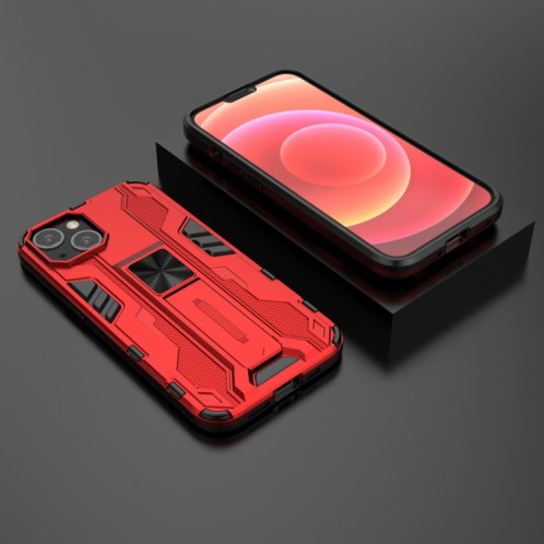 Étui protecteur Supersonic PC + TPU avec support pour iPhone 13 (rouge) SH902D1811-07