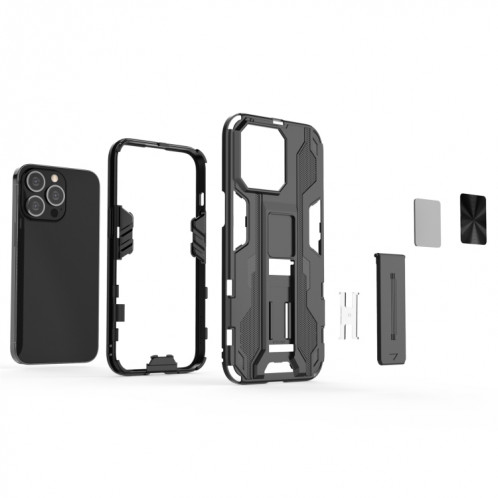 Cas protecteur PC + TPU Supersonic PC + TPU avec support pour iPhone 13 Pro (Bleu) SH903F331-07