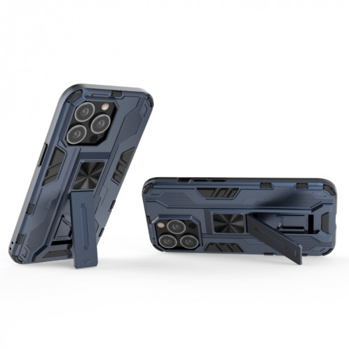 Cas protecteur PC + TPU Supersonic PC + TPU avec support pour iPhone 13 Pro (Bleu) SH903F331-07