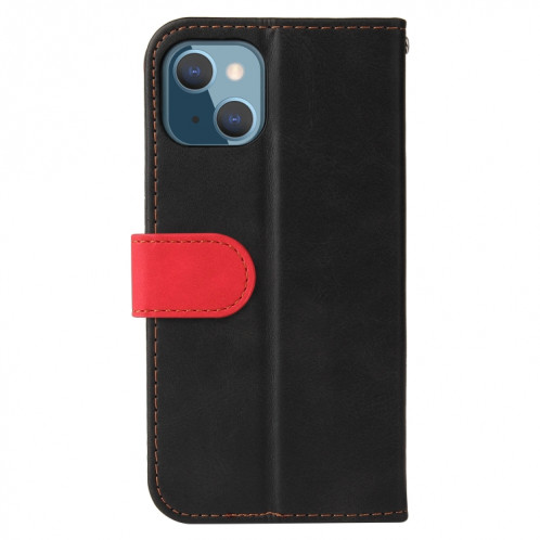 Couleur d'entreprise Couleur Horizontale Flip PU Coque en cuir PU avec porte-carte et cadre photo pour iPhone 13 mini (rouge) SH602A1884-07