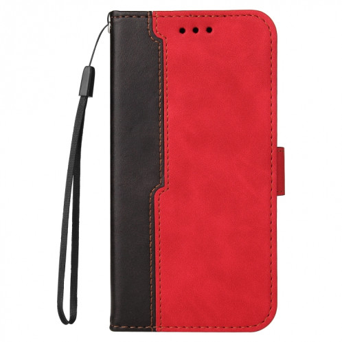 Couleur d'entreprise Couleur Horizontal Horizontal Boîtier en cuir PU avec support & carte Slots et cadre photo pour iPhone 13 Pro (rouge) SH604A1656-07