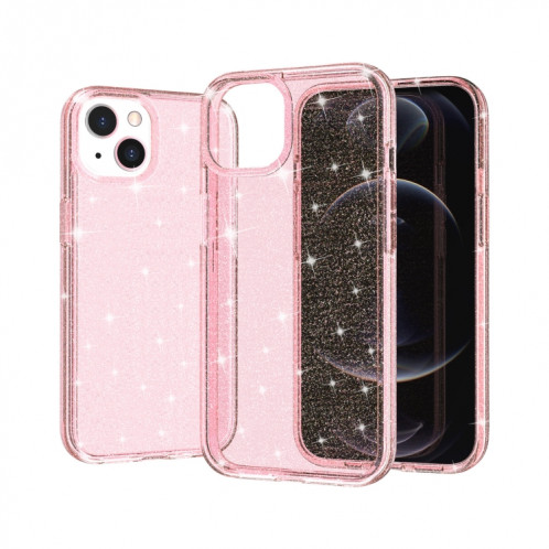 Terminatateur anti-chômage Cas de protection en poudre de paillettes pour iPhone 13 (rose) SH902A1549-07