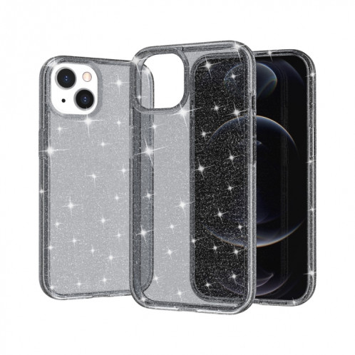 Étui de protection en poudre de paillettes de style antichoc pour iPhone 13 (gris) SH902B500-07