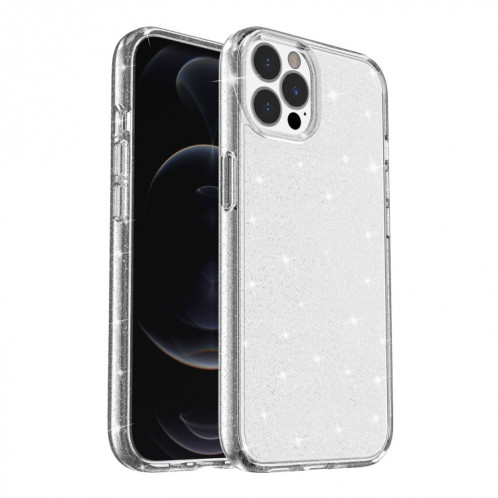 Étui de protection en poudre paillettes de style antichoc pour iPhone 13 Pro (Blanc) SH903D1446-05