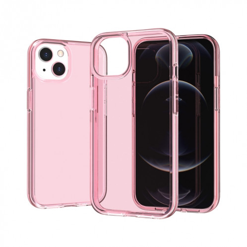 Cas de protection transparent de style Terminator Style antichoc pour iPhone 13 mini (rose) SH001A470-06