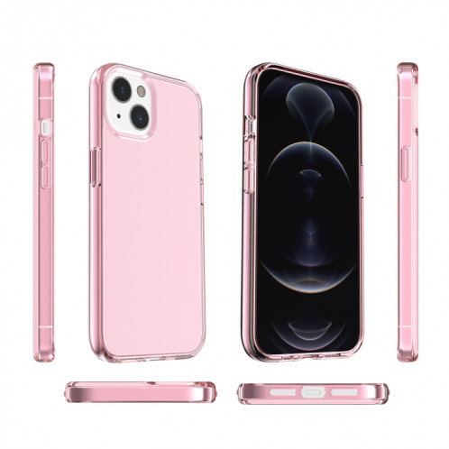 Cas de protection transparent de style Terminator Style antichoc pour iPhone 13 mini (rose) SH001A470-06