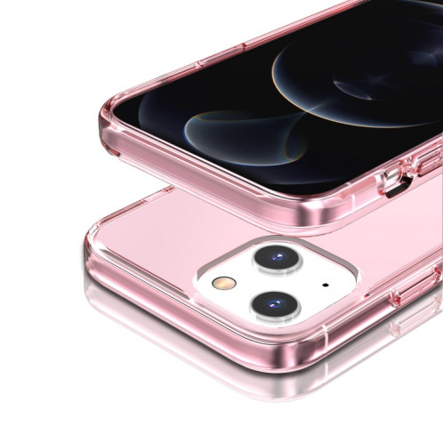Cas de protection transparent de style Terminator Style antichoc pour iPhone 13 mini (rose) SH001A470-06