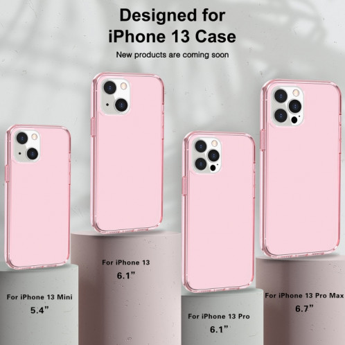 Cas de protection transparent de style Terminator Style antichoc pour iPhone 13 mini (rose) SH001A470-06