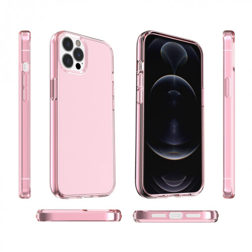 Cas de protection transparent de style Terminator anti-chômage pour iPhone 13 Pro (rose) SH003A254-04