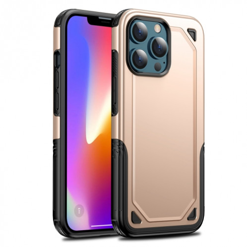 Étui de protection contre l'armure robuste antichoc pour iPhone 13 (or) SH902D909-07
