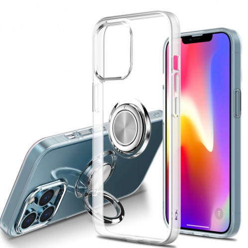 Boîtier de protection TPU TPU transparent match antichoc avec porte-bague pour iPhone 13 Pro (blanc) SH203A1175-07