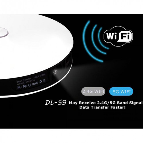 Wejoy DL-S9 1280X720P 300 Lumens Portable Home Theater Led HD Digital Projector, Android 6.0, 2G + 16 Go, Fiche Au SW70031136-011