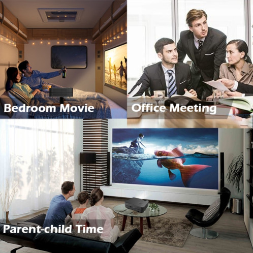 Wejoy L9 1920x1080p 400 ANSI Lumens Portable Home Theater Led HD Digital Projecteur, Android 6.0, 1G + 8G, Fiche EU SW84011167-010