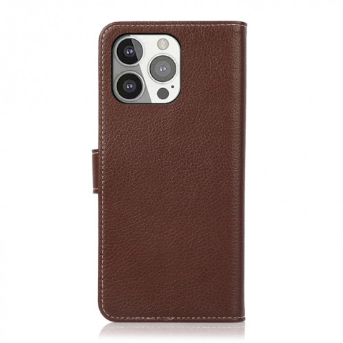 Litchi Texture PU + TPU Horizontal Flip Coatier Coffret avec porte-cartes et portefeuille pour iPhone 13 PRO (Brown) SH002B1968-07