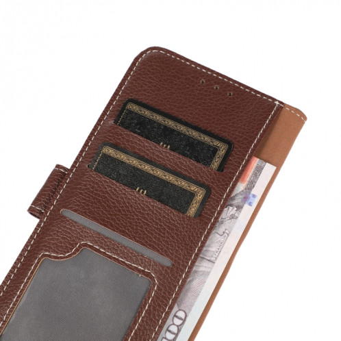 Litchi Texture PU + TPU Horizontal Flip Coatier Coffret avec porte-cartes et portefeuille pour iPhone 13 PRO (Brown) SH002B1968-07