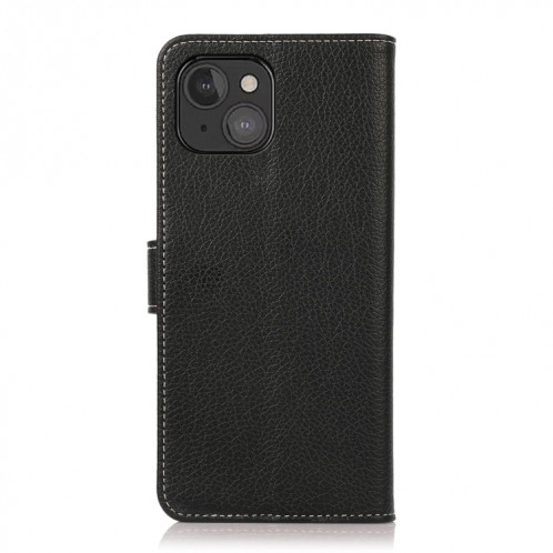 Texture Litchi PU + TPU Horizontal Horizontal Toam Coffret avec porte-cartes et portefeuille pour iPhone 13 mini (noir) SH004A349-07