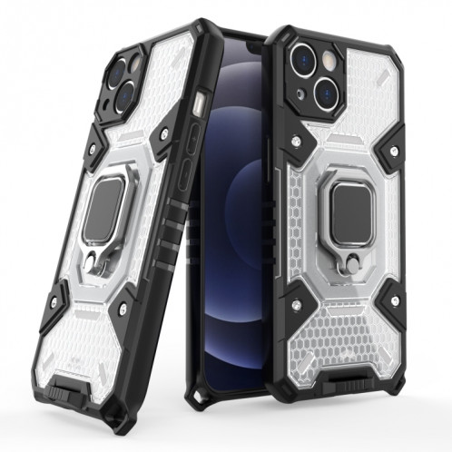 ESPACE PC + TPU Bague Bague Cas de protection pour iPhone 13 (Blanc) SH101A1786-07