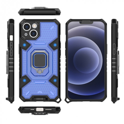 ESPACE PC + TPU Bague Bague Cas de protection pour iPhone 13 (Bleu) SH101B1049-07