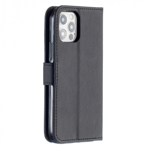 Texture Longan Horizontal Flip PU Coque en cuir PU avec support et carte de portefeuille et cadre de portefeuille et photo pour iPhone 13 (noir) SH002F1799-07