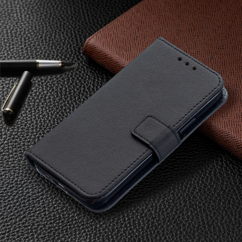 Texture Longan Horizontal Flip PU Coque en cuir PU avec support et carte de portefeuille et cadre de portefeuille et photo pour iPhone 13 (noir) SH002F1799-07