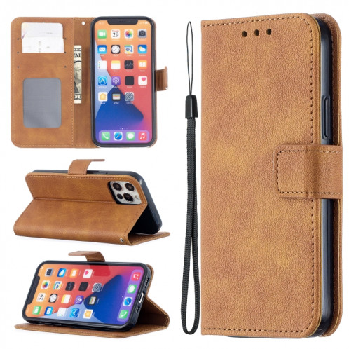 Texture Longan Horizontal Flip PU Coque en cuir PU avec support et carte de portefeuille et cadre de portefeuille et photo pour iPhone 13 PRO (Brown) SH003B754-07