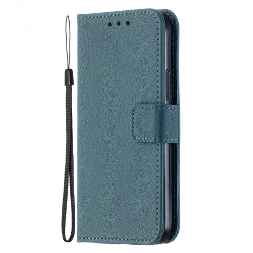 Texture longan Horizontal Flip PU Coque en cuir PU avec support et carte de portefeuille et cadre de portefeuille et photo pour iPhone 13 Pro Max (Vert) SH004E9-07