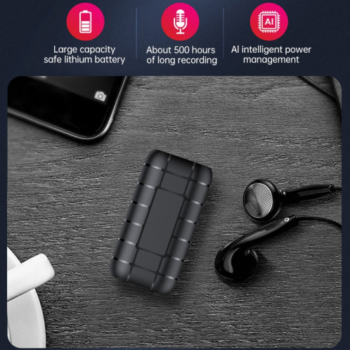 B800LI CLIP-ON STROND CLIP-ON HD CORRECTEUR DE RÉDUCTION DE BRUITS, SUPPORTER LA CARTE TF ET UN ENREGISTREMENT D'ONUX ET OTG, CAPACITÉ: 32GB (Noir) SH603A804-08