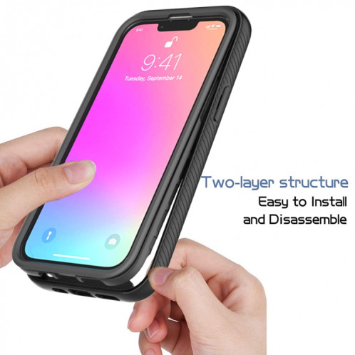 Coque Starry Sky Solid Color Series PC + Cas de protection TPU pour iPhone 13 Pro (Violet) SH502C699-07