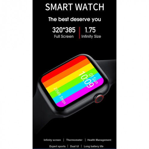 WIWU SW01 1,75 pouce 2.5D Curved HD IPS écran tactile Bluetooth Smart Watch Smart, Mesure de la température corporelle et la fréquence cardiaque / de la pression artérielle / de l'oxygène sanguin / de la détection SW501C1218-016