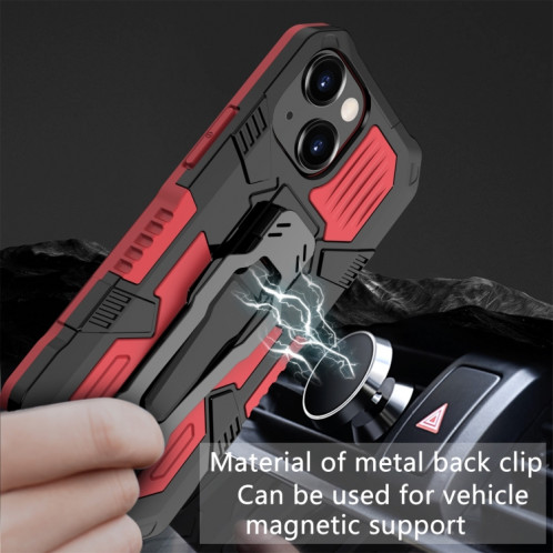 Machine Armure Guerrier PC + Cas de protection TPU pour iPhone 13 Mini (rouge) SH401B1154-07