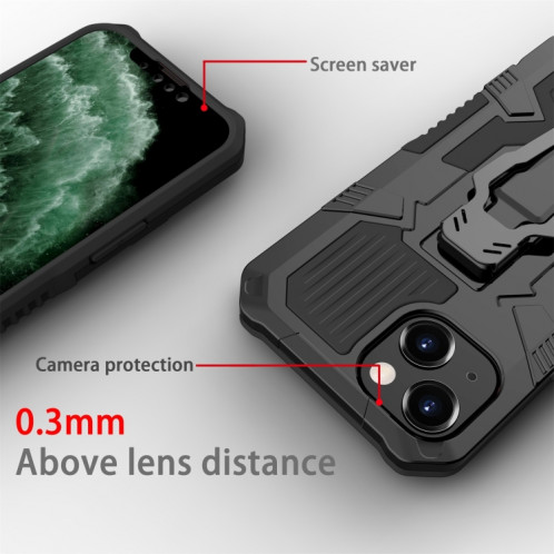 Machine Armure Guerrier PC + Cas de protection TPU pour iPhone 13 (Noir) SH402A1953-07