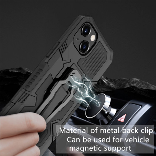 Machine Armure Guerrier PC + Cas de protection TPU pour iPhone 13 (Noir) SH402A1953-07