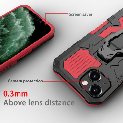 Cas protecteur PC + TPU pour l'armure de machine pour iPhone 13 (rouge) SH402B509-07