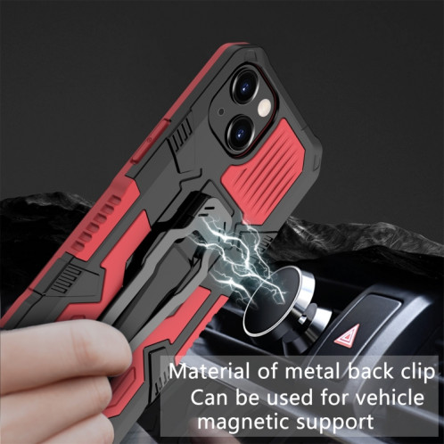 Cas protecteur PC + TPU pour l'armure de machine pour iPhone 13 (rouge) SH402B509-07