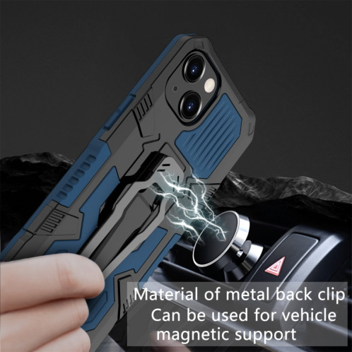 Machine Armure Guerrier PC + Cas de protection TPU pour iPhone 13 (Bleu) SH402D869-07