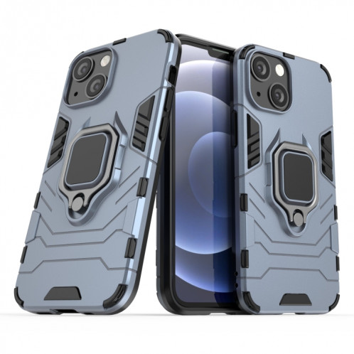 Cas protecteur PC + TPU antichoc avec porte-bague magnétique pour iPhone 13 mini (bleu marine) SH401C127-07
