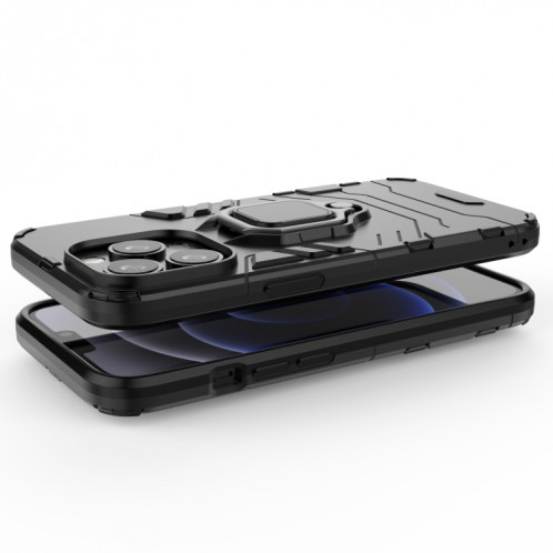 Cas protecteur PC + TPU antichoc avec porte-bague magnétique pour iPhone 13 Pro (rouge) SH403B1424-07